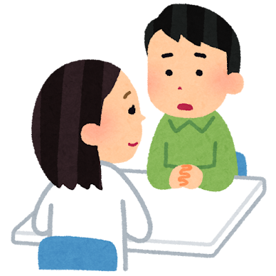相談する男性